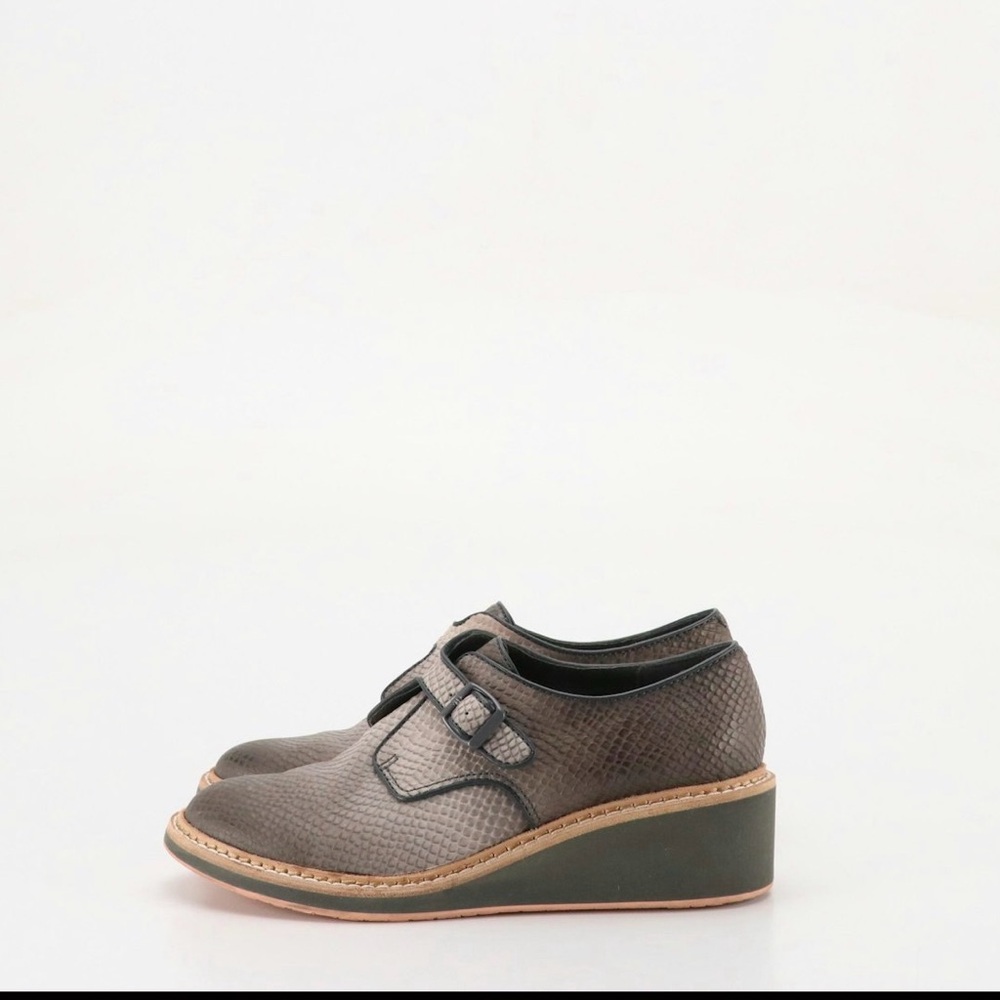 Camper Textured Gray Wedge Shoes